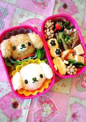 簡単♡双子ワンちゃん♡犬のキャラ弁-レシピのメイン写真