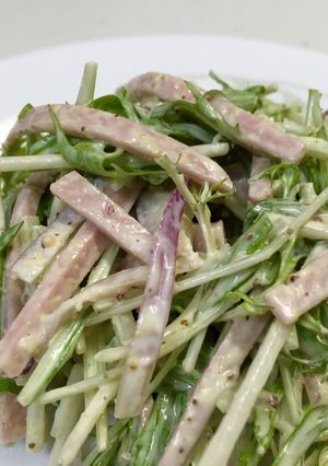 簡単‼水菜と魚肉ソーセージのサラダ-レシピのメイン写真
