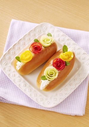お花のフルーツロール-レシピのメイン写真