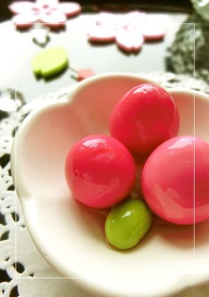 鮮やかピンクいろ❀ うずら卵のすし酢漬け-レシピのメイン写真