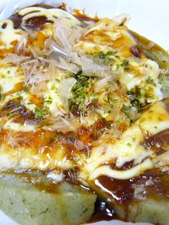 ☆レンジで簡単、お好み焼き風もちチーズ☆-レシピのメイン写真