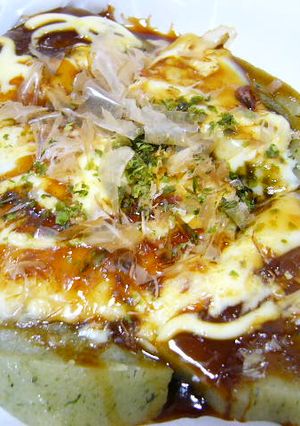 ☆レンジで簡単、お好み焼き風もちチーズ☆-レシピのメイン写真