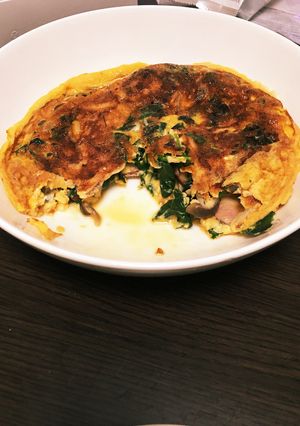 ほうれん草とベーコンのオムレツ-レシピのメイン写真