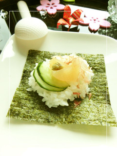 おとな味✯かずのこ*胡瓜の手まきごはん-レシピのメイン写真