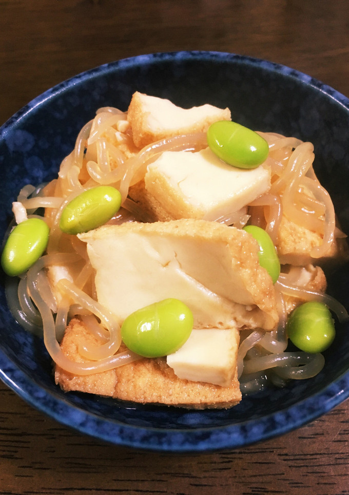 小鍋一つで♪厚揚げと糸こんにゃくの炒め煮-レシピのメイン写真