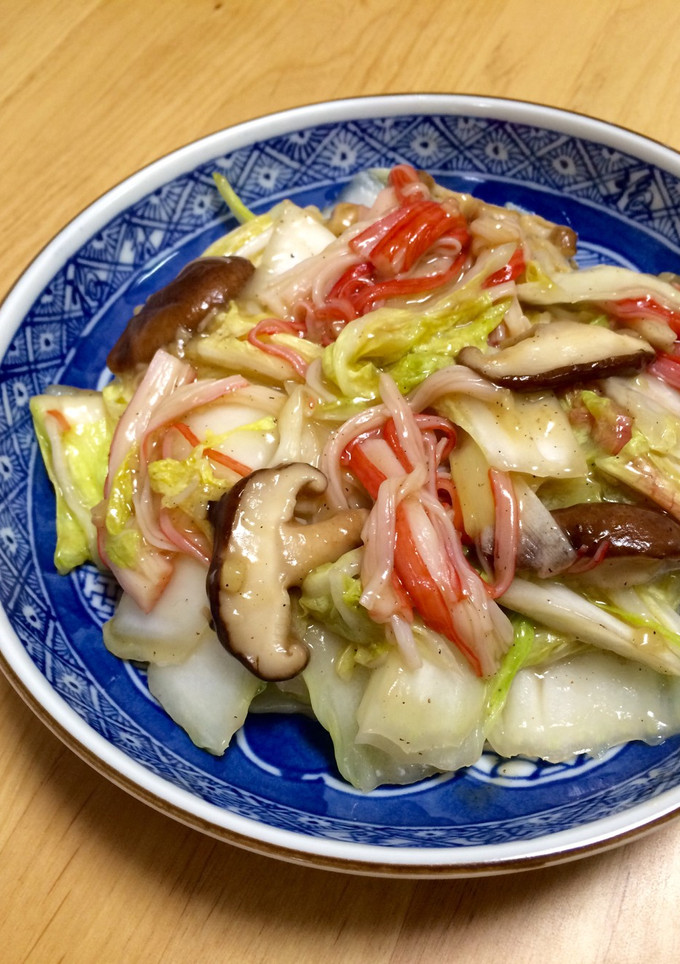 簡単安い♫白菜とカニカマ椎茸の炒め物-レシピのメイン写真