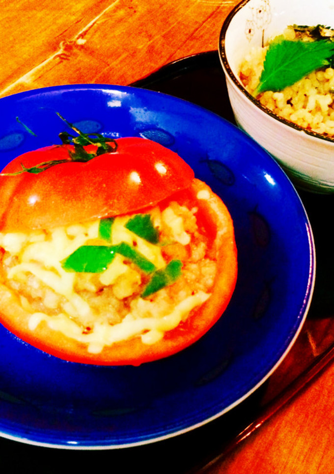 2日目の炊き込みごはん＊トマト焼き＊-レシピのメイン写真