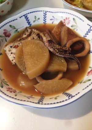 イカと大根煮プラスさつま揚げ厚揚げ-レシピのメイン写真