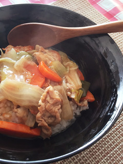 タンメンスープを中華丼にアレンジ♪-レシピのメイン写真