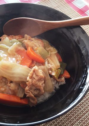 タンメンスープを中華丼にアレンジ♪-レシピのメイン写真