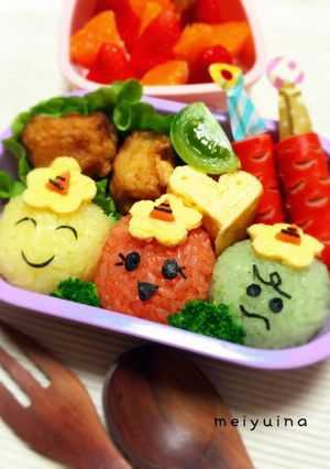 簡単♪節分キャラ弁☆鬼トリオ-レシピのメイン写真