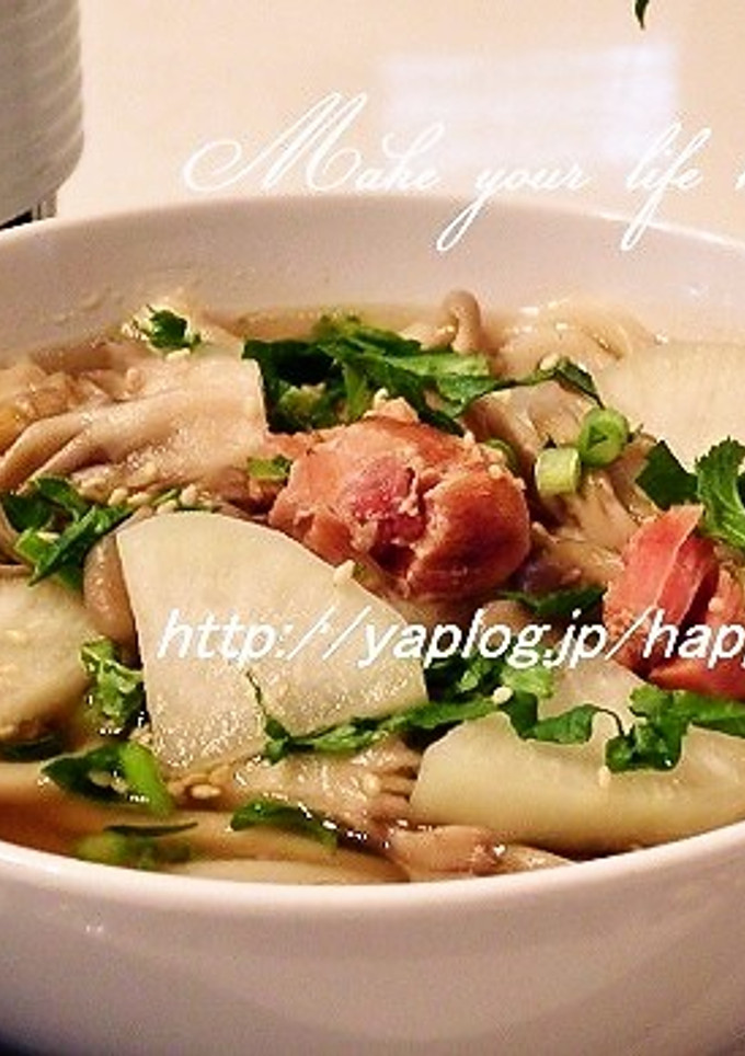 大根と舞茸・ゆず胡椒香る☆うどん-レシピのメイン写真