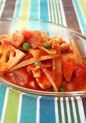 トマト缶で根菜と鶏胸肉のカチャトーラ-レシピのメイン写真
