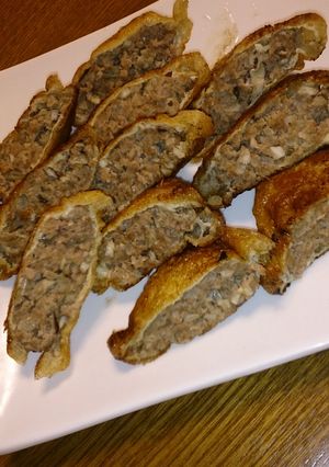 油揚げのひき肉詰め焼き-レシピのメイン写真
