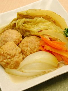 鶏団子とキャベツのカレー煮込み-レシピのメイン写真