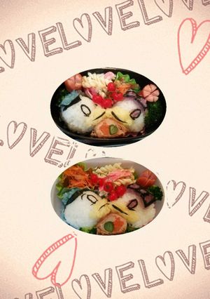 簡単キャラ弁ドナルド＆デイジー-レシピのメイン写真