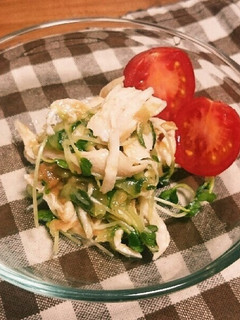 ★簡単副菜★ささみと梅肉きゅうりサラダ-レシピのメイン写真