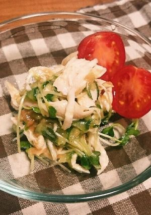 ★簡単副菜★ささみと梅肉きゅうりサラダ-レシピのメイン写真