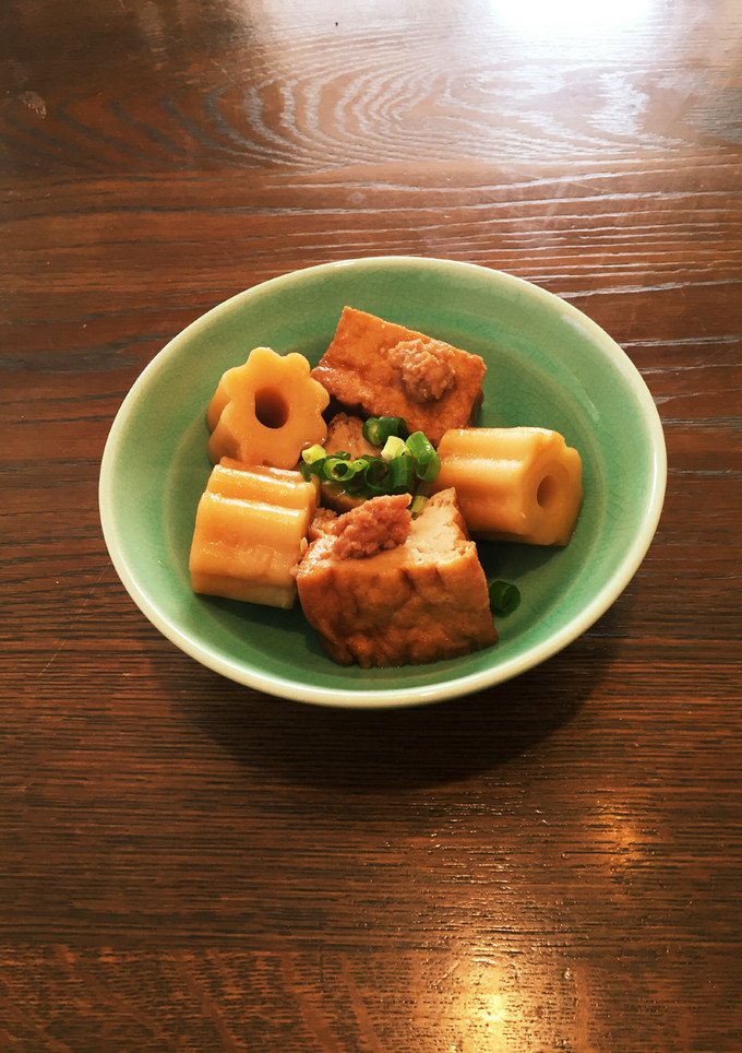 厚揚げとちくわぶの挽肉煮-レシピのメイン写真