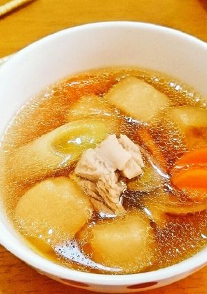 風邪をひいたときの葱と鶏のスープ-レシピのメイン写真