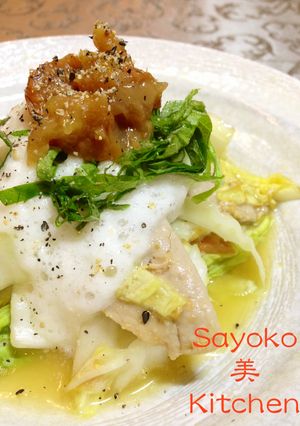 塩麹漬け鶏胸肉と白菜の梅肉ソース-レシピのメイン写真