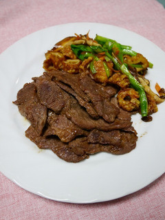 簡単!みすじ(焼き肉用)のわさびステーキ-レシピのメイン写真