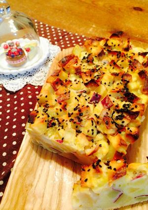 簡単！ゴロゴロさつまいもとりんごのケーキ-レシピのメイン写真