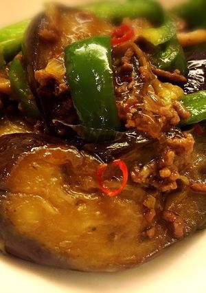 ひき肉と茄子とピーマンのピリ辛中華風-レシピのメイン写真