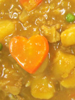 給食☆ハートにんじん入りもりもりカレー-レシピのメイン写真