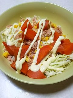 キャベツ人参ツナマヨサラダ-レシピのメイン写真