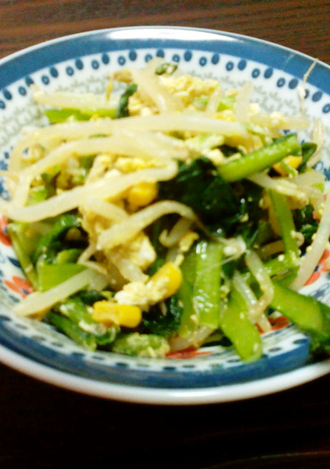 小松菜ともやしのバター醤油炒め-レシピのメイン写真