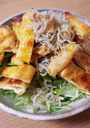 お腹満足☆ボリュームたっぷり水菜サラダ-レシピのメイン写真