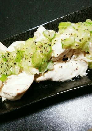 簡単☆ﾀﾞｲｴｯﾄ茹でササミのネギ塩がけ-レシピのメイン写真