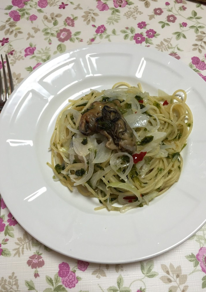 牡蠣とアオサのりのパスタ-レシピのメイン写真