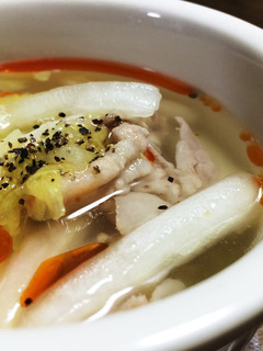 シャキシャキ白菜と豚肉の☆ピリ辛スープ☆-レシピのメイン写真