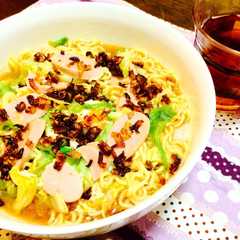 รูปของ 焦がしねぎで頂く〜キャベツ味噌ラーメン♪