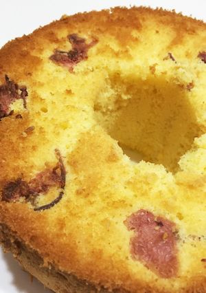桜薫＊ふわもちしっとり桜のシフォンケーキ-レシピのメイン写真