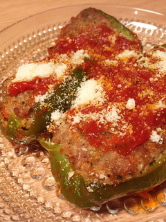 ピーマンの肉詰め ケチャップソース煮-レシピのメイン写真