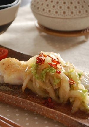 たらのムニエル～白菜甘辛ポン酢ソース～-レシピのメイン写真