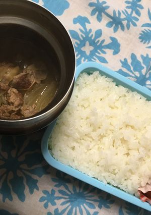♡今日のお弁当♡スープジャーで牛丼-レシピのメイン写真