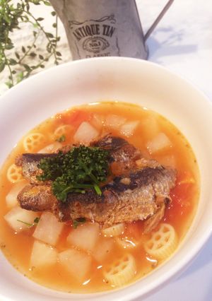 ☆イワシの缶詰とショートパスタのスープ☆-レシピのメイン写真