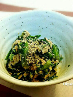 3分で完成。春菊とツナの胡麻だれ和え-レシピのメイン写真