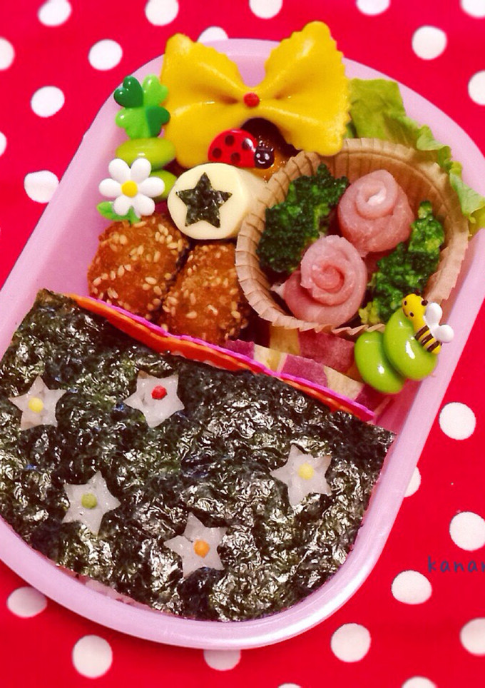 海苔のお星さんお弁当 幼稚園-レシピのメイン写真