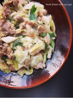 豚肉キャベツネギの生姜焼き-レシピのメイン写真