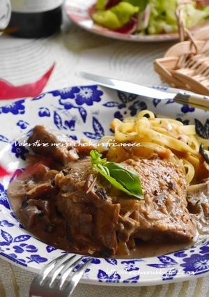 バレンタインに♡鶏肉のポルチーニ煮込み-レシピのメイン写真