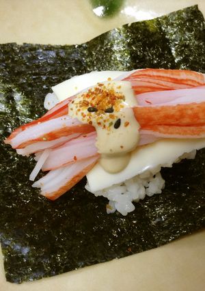 手まきごはん かにかまチーズマヨポン添え-レシピのメイン写真