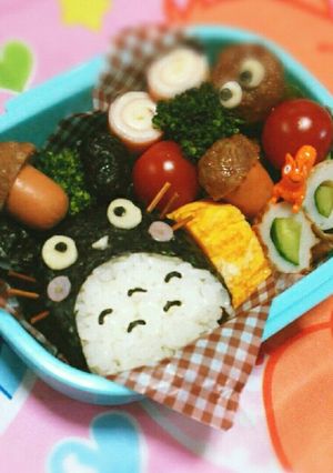 簡単トトロ まっくろくろすけ キャラ弁-レシピのメイン写真