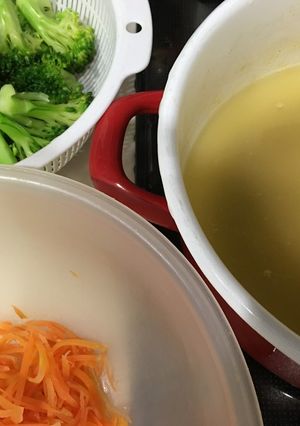 栄養たっぷり野菜の茹で汁を♪汁物に活用♡-レシピのメイン写真