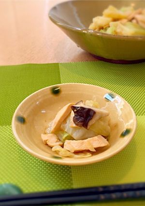 蒸し鶏とキャベツの生姜醤油和え-レシピのメイン写真