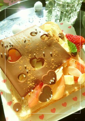甘酸っぱいリンゴの　生チョコトースト-レシピのメイン写真